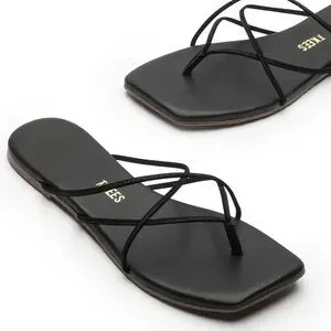 TKEES Shoes Tkees Elle Square Toe Black Sandals Size Poshmark